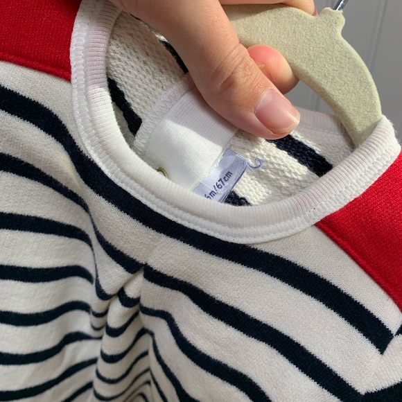 Petit Bateau Nautical Knit Baby Girl Dress Striped - Picture 7 of 7